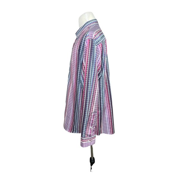 Tommy Bahama Purple Gray Plaid Long Sleeve Button Down Shirt XL - Picture 4 of 8